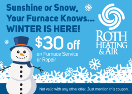 $30 off Furnace Service or Repair - Roth Heating & Air