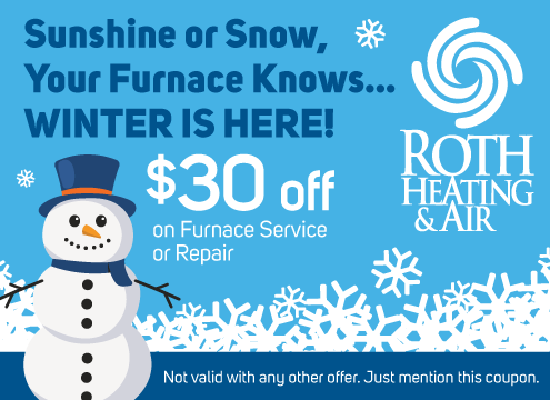 $30 off Furnace Service or Repair - Roth Heating & Air